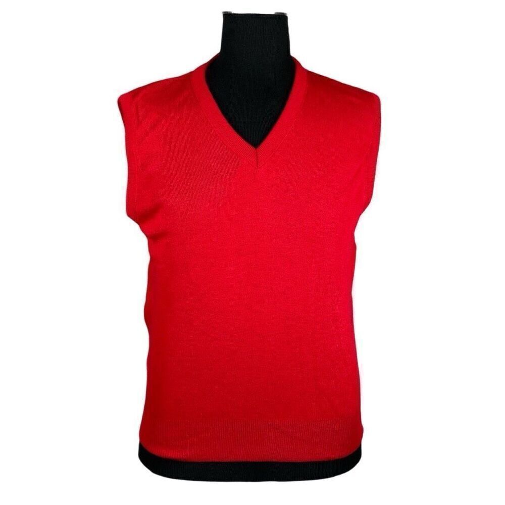Jantzen NWT Red Knit Layering Vest -‎ Mens L